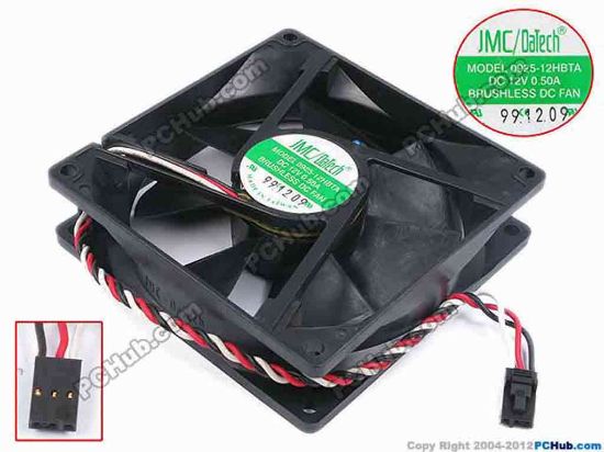 80360 JMC / DaTech 0925-12HBTA Server - Square Fan sq92x92x25, w190x3x3, 12V 0.5A JMC / DaTech 0925-12HBTA Server - Square Fan 
