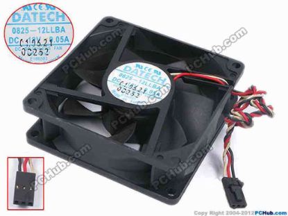 80380 JMC / DaTech 0825-12LBA Server - Square Fan sq80x80x25, w220x3x3, 12V 0.05A JMC / DaTech 0825-12LBA Server - Square Fan 