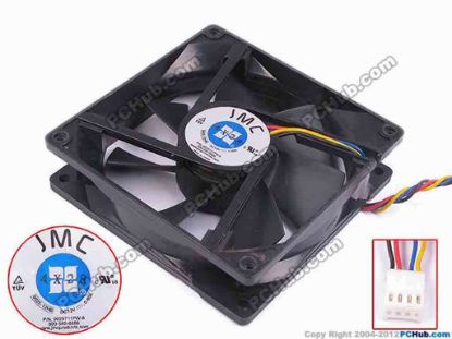 80506 JMC / DaTech 9025-12HB Server - Square Fan sq92x92x25, w185x4x4, 12V 0.6A JMC / DaTech 9025-12HB Server - Square Fan 