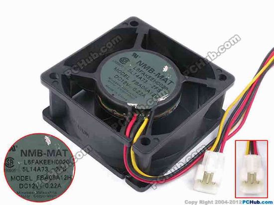 80716 Panasonic FBA06A12H Server - Square Fan -2FS, sq60x60x25, w420x3x3, 12V 0.22A Panasonic FBA06A12H Server - Square Fan 