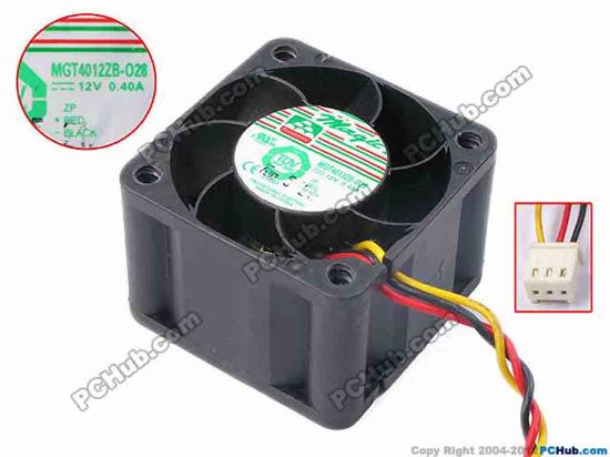 80901 Protechnic Magic MGT4012ZB-O28 Server - Square Fan sq40x40x28, w115x3x3, 12V 0.4A  Protechnic Magic MGT4012ZB-O28 Server - Square Fan 