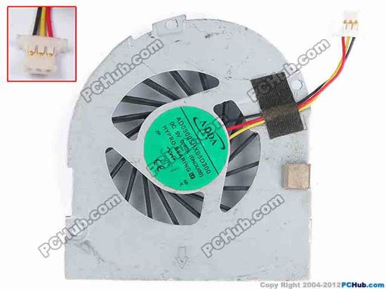80985 ADDA AD05005HX08D300 Cooling Fan  0NDU00, w15x3x3, 5V 0.30A, Bare fan ADDA AD05005HX08D300 Cooling Fan  