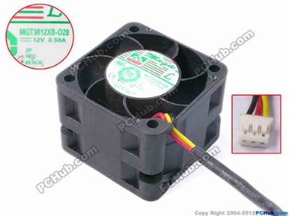 81019 Protechnic Magic MGT3812XB-O28 Server - Square Fan sq38x38x28, w305x3x3, 12V 0.5A  Protechnic Magic MGT3812XB-O28 Server - Square Fan 