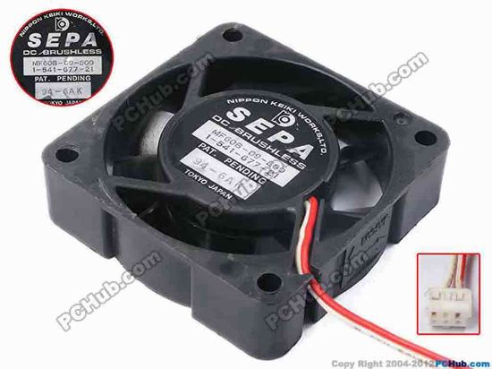 81039 SEPA MF60B-09-800 Server - Square Fan sq60x60x16, w105x2x3 SEPA MF60B-09-800 Server - Square Fan 