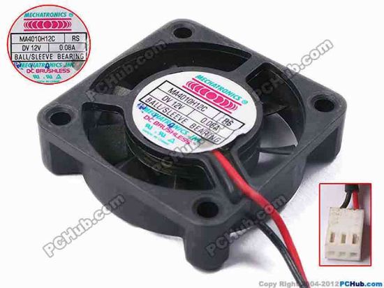 81053 MECHATRONICS MA4010H12C Server - Square Fan sq40x40x10, w185x2x3, 12V 0.08A MECHATRONICS MA4010H12C Server - Square Fan 