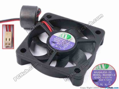 81065 MO N5010B1-8 Server - Square Fan sq50x50x10, w120x2x2, 12V 0.07A MO N5010B1-8 Server - Square Fan 