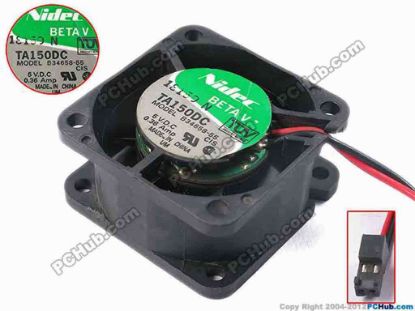 81073 Nidec B34658-55 Server - Square Fan CIS, sq40x40x20, w65x2x2, 5V 0.36A Nidec B34658-55 Server - Square Fan 