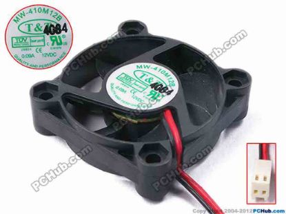 81087 T&T MW-410M12B Server - Square Fan sq40x40x10, w60x2x2, 12V 0.09A T&T MW-410M12B Server - Square Fan 