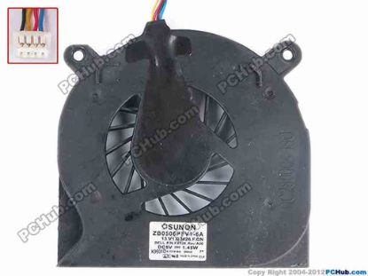 81100 SUNON ZB0506PFV1-6A Cooling Fan  13.V1.B3426.F.GN, w33x4x4, 5V 1.45W, Bare, without SUNON ZB0506PFV1-6A Cooling Fan  