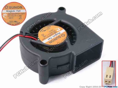 81112 SUNON GB1205PKV1-8AY Server - Blower Fan bw50x50x20, w60x2x2, 12V 1.4W SUNON GB1205PKV1-8AY Server - Blower Fan 