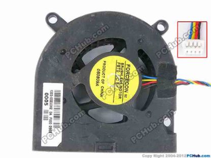81128 Forcecon F8T0 Cooling Fan  1323-00230H2, w75x4x4, 5V, Bare fan Forcecon F8T0 Cooling Fan  For HP TouchSmart 300-1000