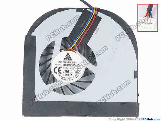 81166 Delta Electronics KSB0605HC Cooling Fan  -9M2U, w45x4x4, 5V 0.45A, Bare fan Delta Electronics KSB0605HC Cooling Fan  