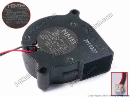 81178 NMB-MAT / Minebea BM4515-09W-B30 Server - Blower Fan LA1, bw45x45x15, w50x2x2, 14V 0.1A NMB-MAT / Minebea BM4515-09W-B30 Server - Blower Fan 