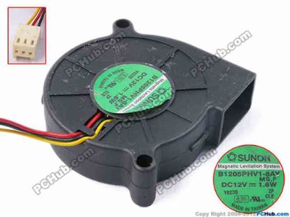 81190 SUNON B1205PHV1-8AY Server - Blower Fan MS.F, bw51x51x15, w100x3x3, 12V 1.6W SUNON B1205PHV1-8AY Server - Blower Fan 