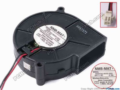 81196 NMB-MAT / Minebea BG0702-B055-000 Server - Blower Fan T3, bw75x75x25, w90x3x3, 24V 0.18A NMB-MAT / Minebea BG0702-B055-000 Server - Blower Fan 