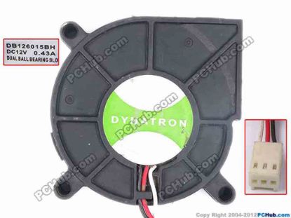 81226 TOP MOTOR DB126015BH Server - Blower Fan bw60x60x15, w205x3x3, 12V 0.43A TOP MOTOR DB126015BH Server - Blower Fan 