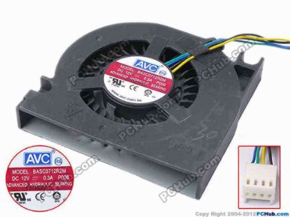 81234 AVC BASC0712R2M Server - Blower Fan P006, bw70x65x12, w185x4x4, 12V 0.3A AVC BASC0712R2M Server - Blower Fan 