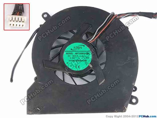 81243 ADDA AB7305HX-HB3 Cooling Fan   AJ, w40x5x5, 5V 0.16A, Bare, without cover ADDA AB7305HX-HB3 Cooling Fan  