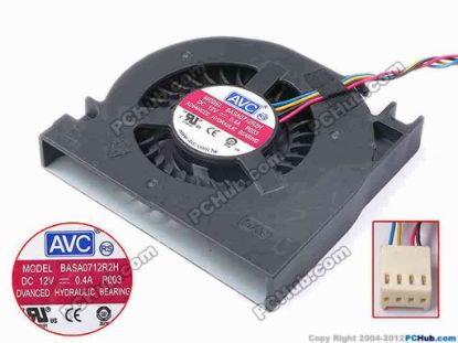 81276 AVC BASA0712R2H Server - Blower Fan P003, bw70x65x12, w620x4x4, 12V 0.4A AVC BASA0712R2H Server - Blower Fan 