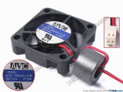 81279 AVC HS4010-B Server - Square Fan sq40x40x10, w120x2x2, 12V 0.9W AVC HS4010-B Server - Square Fan 