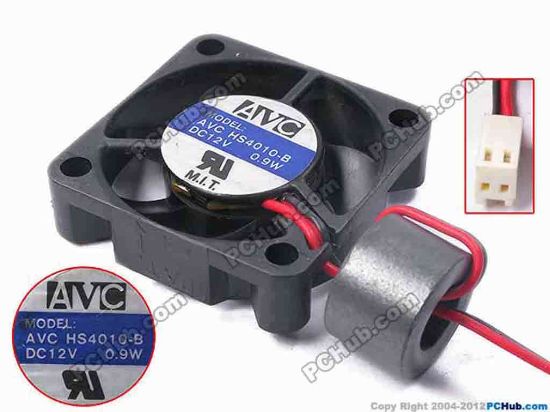 81279 AVC HS4010-B Server - Square Fan sq40x40x10, w120x2x2, 12V 0.9W AVC HS4010-B Server - Square Fan 