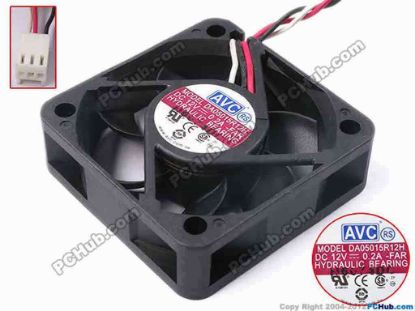 81283 AVC DA05015R12H Server - Square Fan -FAR, sq50x50x15, w300x3x3, 12V 0.2A AVC DA05015R12H Server - Square Fan 