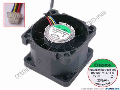 81336 SUNON SG40281BX-Q000-S99 Server - Square Fan sq40x40x28, w235x4x4, 12V 8.16W SUNON SG40281BX-Q000-S99 Server - Square Fan 