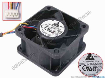 81342 Delta Electronics AFB0512EHN Server - Square Fan -7M1E, sq50x50x28, w70x4x4, 12V 0.88A Delta Electronics AFB0512EHN Server - Square Fan 