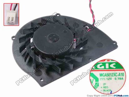 81353 Protechnic Magic MGA5012XC-A10 Server - Round Fan dia65x60x11, w115x2x2, 12V 0.19A Protechnic Magic MGA5012XC-A10 Server - Round Fan 