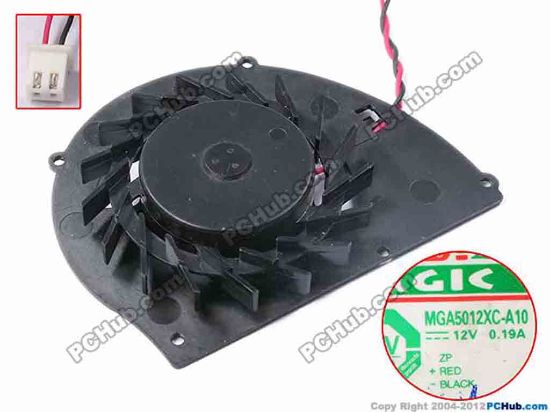 81353 Protechnic Magic MGA5012XC-A10 Server - Round Fan dia65x60x11, w115x2x2, 12V 0.19A Protechnic Magic MGA5012XC-A10 Server - Round Fan 