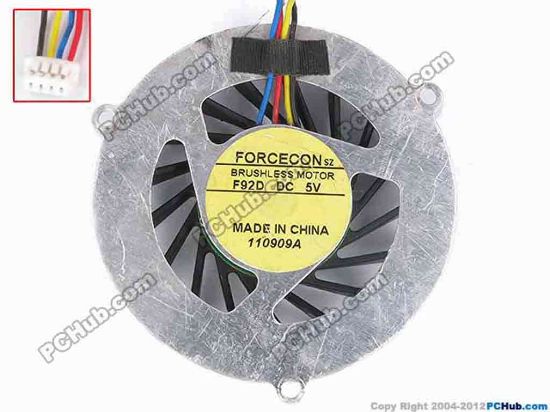 81356 Forcecon DFS450805MB0T Cooling Fan  F92D, size: 50x11, w80x4x4, 5V 0.4A, Bare fan Forcecon DFS450805MB0T Cooling Fan  