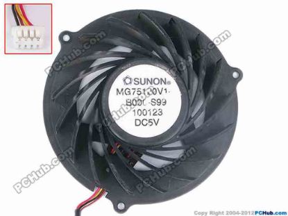 81367 SUNON MG75120V1-B000-S99 Cooling Fan  size:63x14, w50x4x4, 5V, Bare fan SUNON MG75120V1-B000-S99 Cooling Fan  
