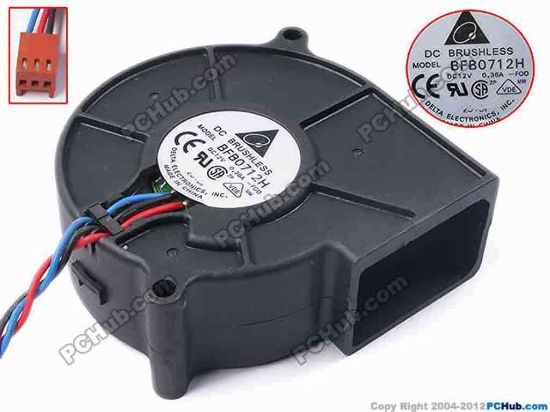 DC 12V 0.36A, 75x75x30mm BFB0712H, -F00 Delta Electronics BFB0712H ...