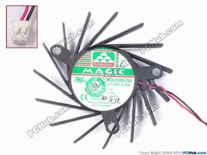 81387 Protechnic Magic MGA7012XR-O20 Server - Frameless / GPU Fan dia72x72x11, w55x2x2, 12V 0.36A, Black Protechnic Magic MGA7012XR-O20 Server - Frameless / GPU Fan &nbsp;