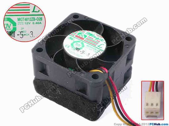 81392 Protechnic Magic MGT4012ZB-O28 Server - Square Fan sq40x40x28, w295x3x3, 12V 0.4A  Protechnic Magic MGT4012ZB-O28 Server - Square Fan 