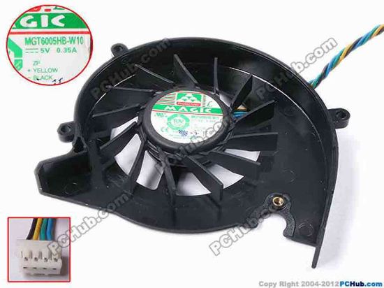 81393 Protechnic Magic MGT6005HB-W10 Server - Round Fan dia80x70x11, w185x4x4, 12V 0.35A Protechnic Magic MGT6005HB-W10 Server - Round Fan 