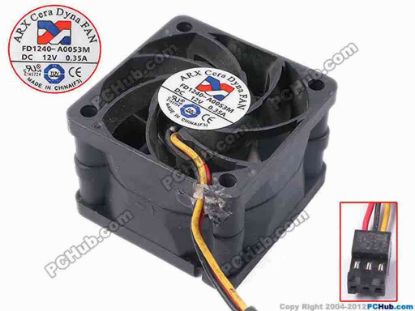 81454 ARX FD1240-A0053M Server - Square Fan sq40x40x28, w290x3x3, 12V 0.35A ARX FD1240-A0053M Server - Square Fan 