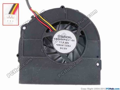 81466 SUNON GB0506PGV1-8A Cooling Fan  11.F.GN, w25x3x3, 5V, bare fan SUNON GB0506PGV1-8A Cooling Fan  