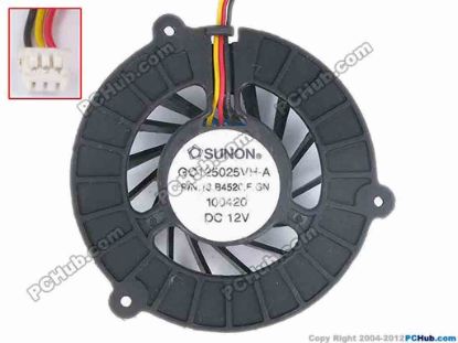 81470 SUNON GC125025VH-A Cooling Fan  13.B4520.F.GN, size:55X24, w70x3x3, 12V, Bare SUNON GC125025VH-A Cooling Fan  nggai<br />