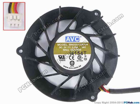 81478 AVC BN05015B05H Cooling Fan  -041, size:55x18, w35x3x3, 5V 0.39A, Bare fan AVC BN05015B05H Cooling Fan  