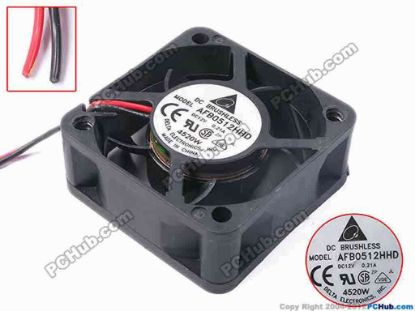 81479 Delta Electronics AFB0512HHD Server - Square Fan sq50x50x20, w270x2, 12V 0.21A Delta Electronics AFB0512HHD Server - Square Fan 