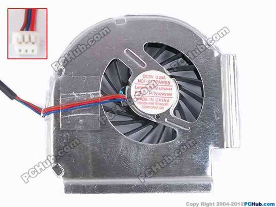 81494 IBM Thinkpad T60 Series Cooling Fan  42W2461, 42W2460, w70x3x3, 5V 0.25A, Bare fan, IBM Thinkpad T60 Series Cooling Fan  