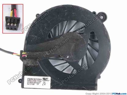 81509 Forcecon DFS531105MC0T Cooling Fan  F9R5, w35x3x3, 5V 0.50A, Bare fan Forcecon DFS531105MC0T Cooling Fan  