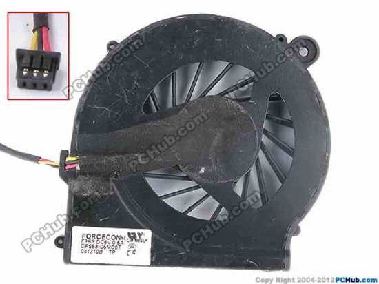 81509 Forcecon DFS531105MC0T Cooling Fan  F9R5, w35x3x3, 5V 0.50A, Bare fan Forcecon DFS531105MC0T Cooling Fan  