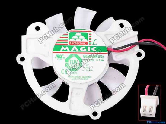 81513 Protechnic Magic MGA5012XR-O10 Server - Round Fan B, dia45x45x9, w100x2x2, 12V 0.19A Protechnic Magic MGA5012XR-O10 Server - Round Fan 