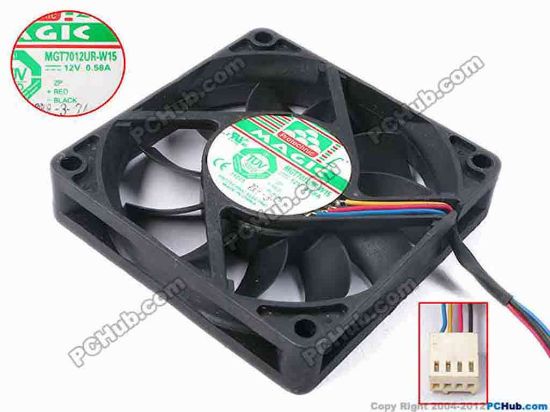 81573 Protechnic Magic MGT7012UR-W15 Server - Square Fan sq70x70x15, w155x4x4, 12V 0.58A  Protechnic Magic MGT7012UR-W15 Server - Square Fan 
