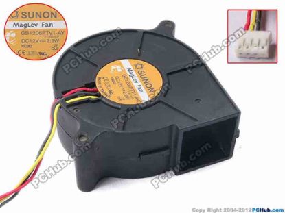 81627 SUNON GB1206PTV1-AY Server - Blower Fan 11.S11.F, bw58x58x25, w50x3x4, 12V 2.2W SUNON GB1206PTV1-AY Server - Blower Fan 