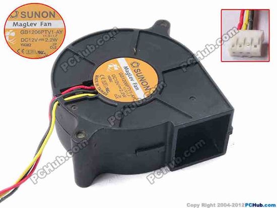 81627 SUNON GB1206PTV1-AY Server - Blower Fan 11.S11.F, bw58x58x25, w50x3x4, 12V 2.2W SUNON GB1206PTV1-AY Server - Blower Fan 