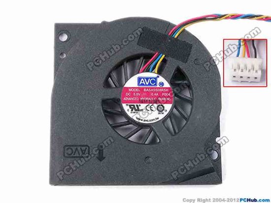 81664 AVC BASA5508R5H Server - Blower Fan P004, bw55x55x8, w110x4x4, 5V 0.4A AVC BASA5508R5H Server - Blower Fan