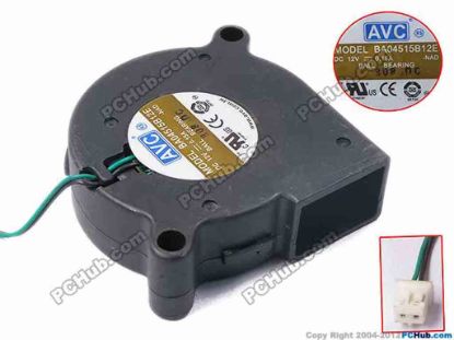 81671 AVC BA04515B12E Server - Blower Fan -NAD, bw45x45x15, w85x2x2, 12V 0.15A AVC BA04515B12E Server - Blower Fan 
